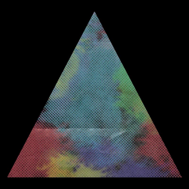 Triangle avec une structure colorée bande dessinée