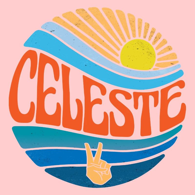 Celeste Shirt Vintage Sunset Celeste Groovy Tie