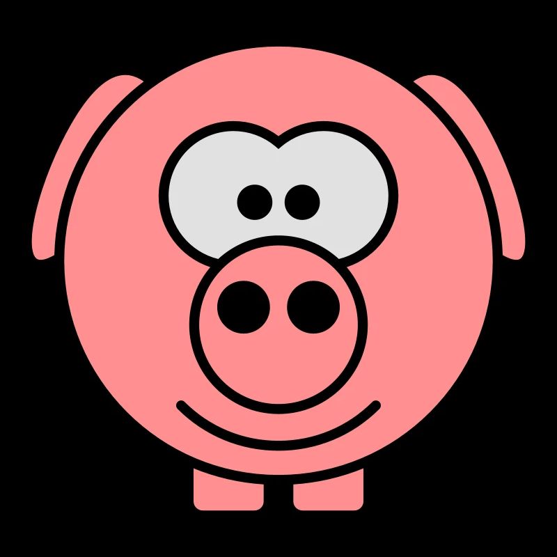 Mignon bande dessinée cochon peeps friendly