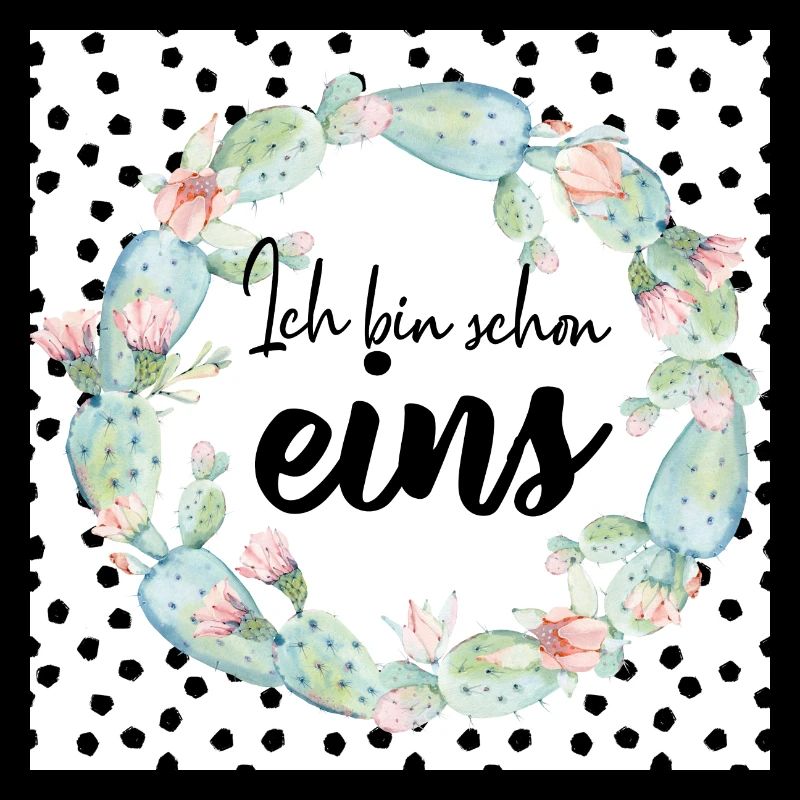1. Geburtstag, erster, eins, Kaktus