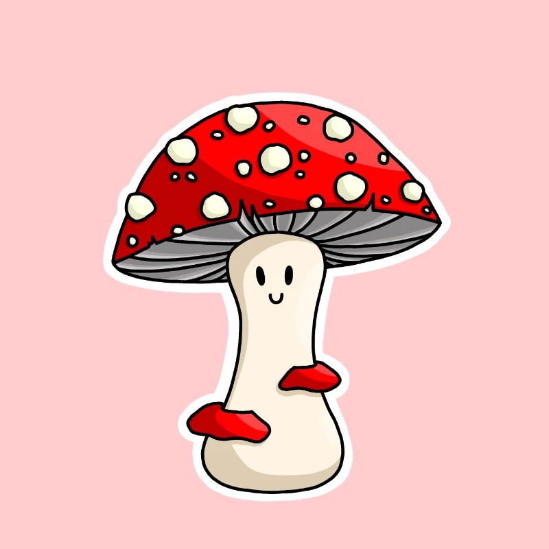 Happy Red Toadstool