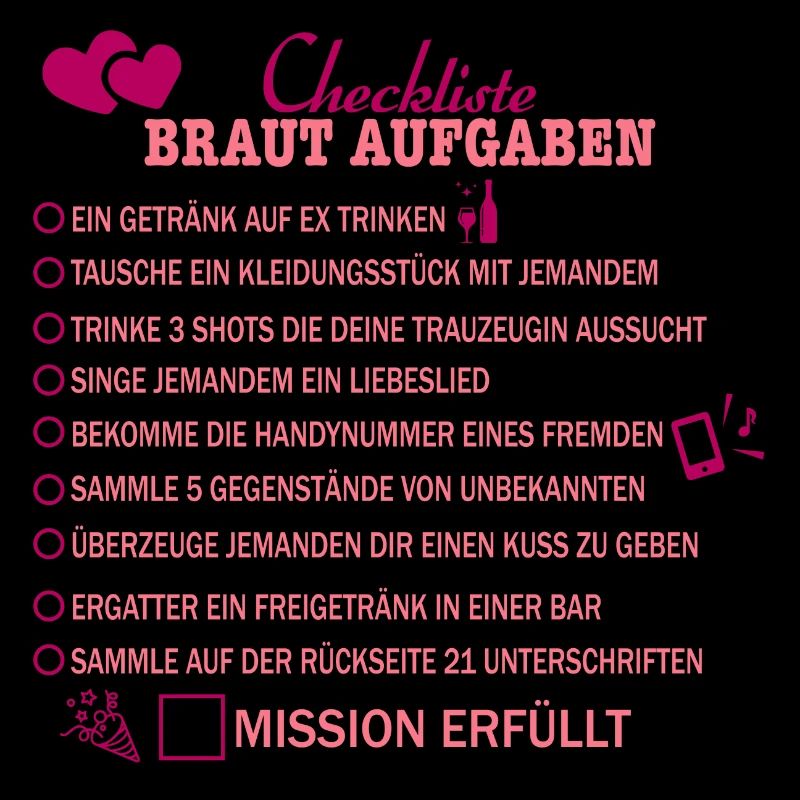 Checkliste braut aufgaben Geschenk Hochzeit Ehe