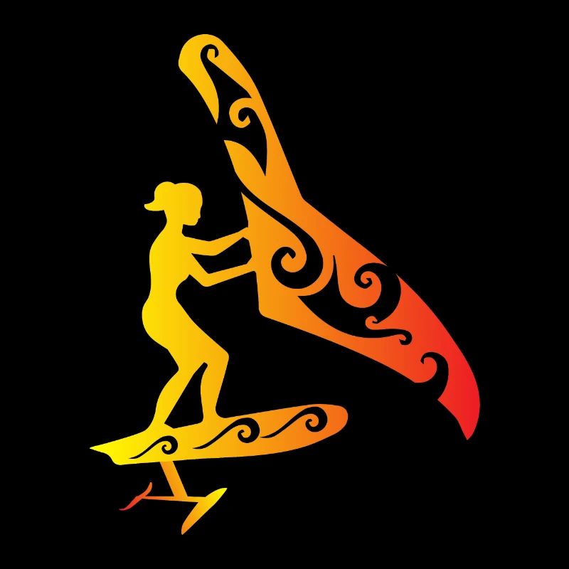 Surfer Wing Foiling Girl Foiling Lover Geschenk