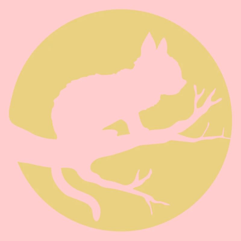 Tree Moon Black Cat