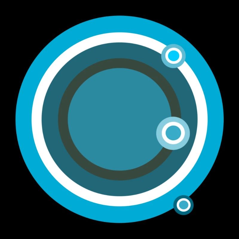 Blue geometric circles