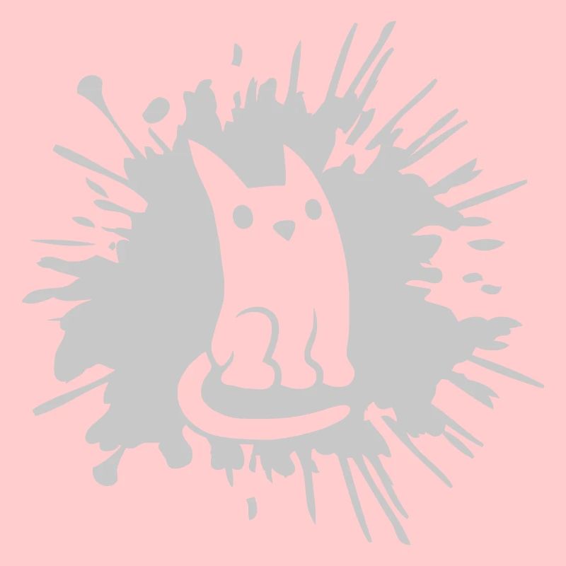 Comic Drops Cat Éclaboussures de couleur
