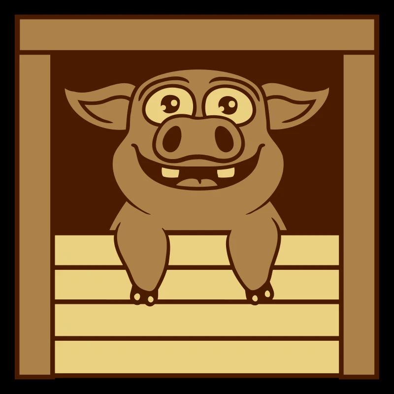 Comic witziges Stall Schwein