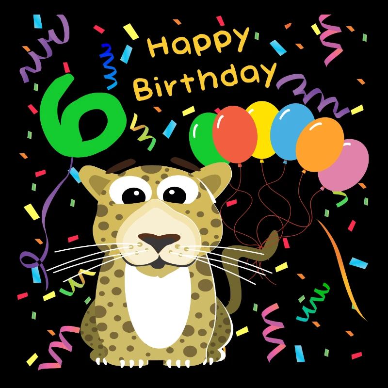 Happy Birthday Ich bin schon 6, Geburtstagsshirt