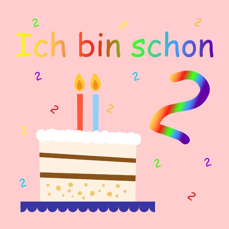 Ich bin 2 Jahre Geburtstag Torte Design Kinder