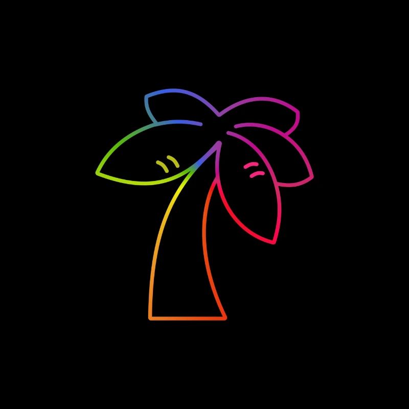 Rainbow Palm Tree