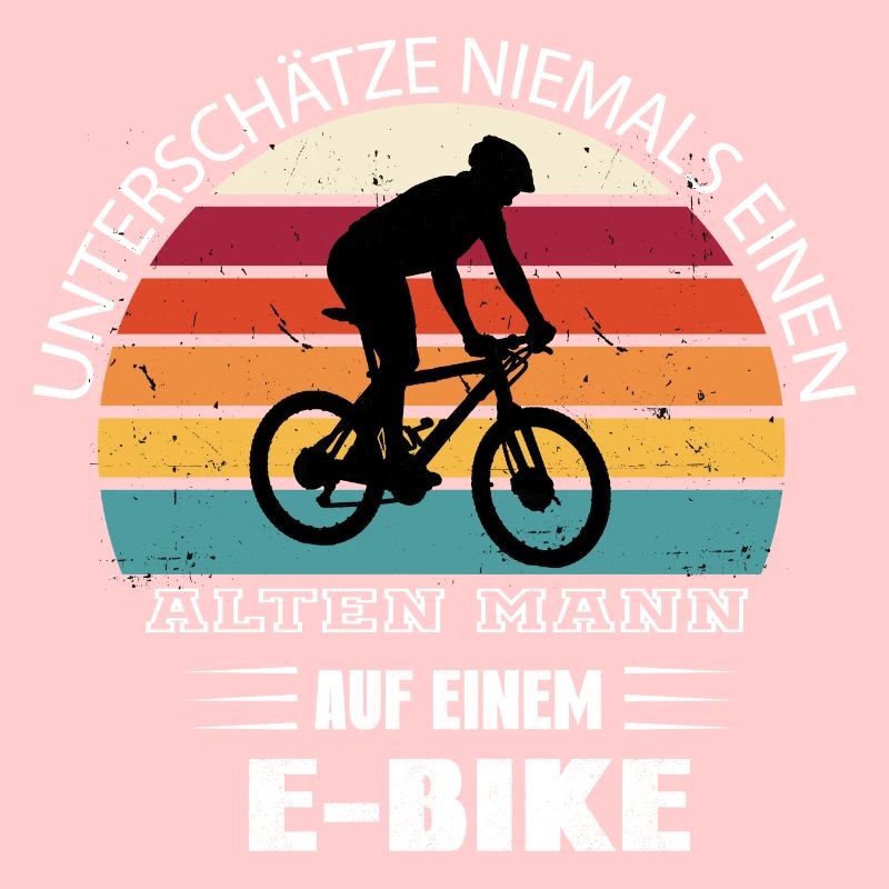 Alter Mann mit E-Bike