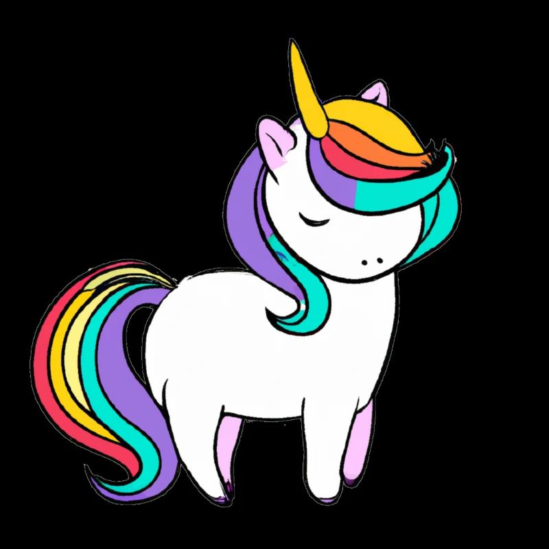 Hübsches Einhorn Regenbogenhaar