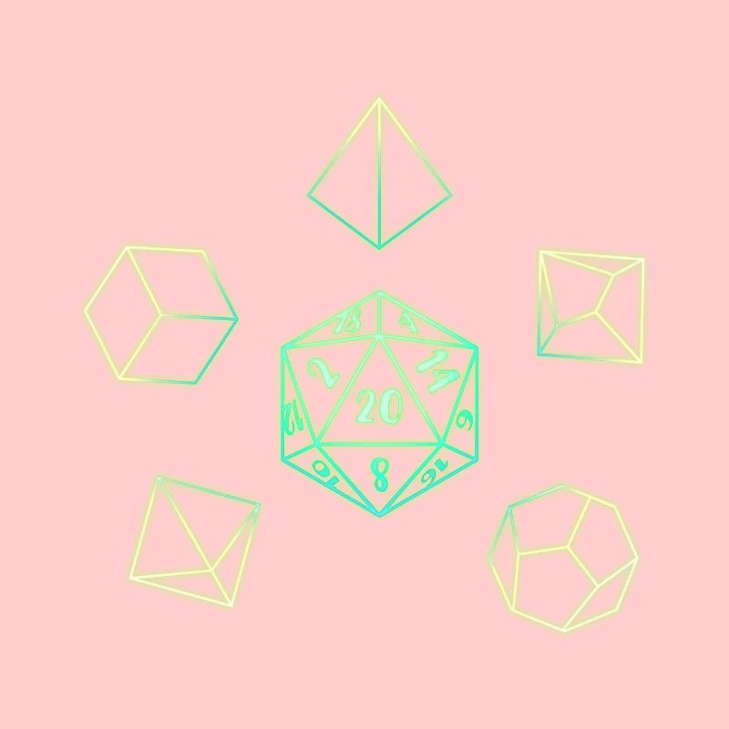 Table RPG Dice Vert