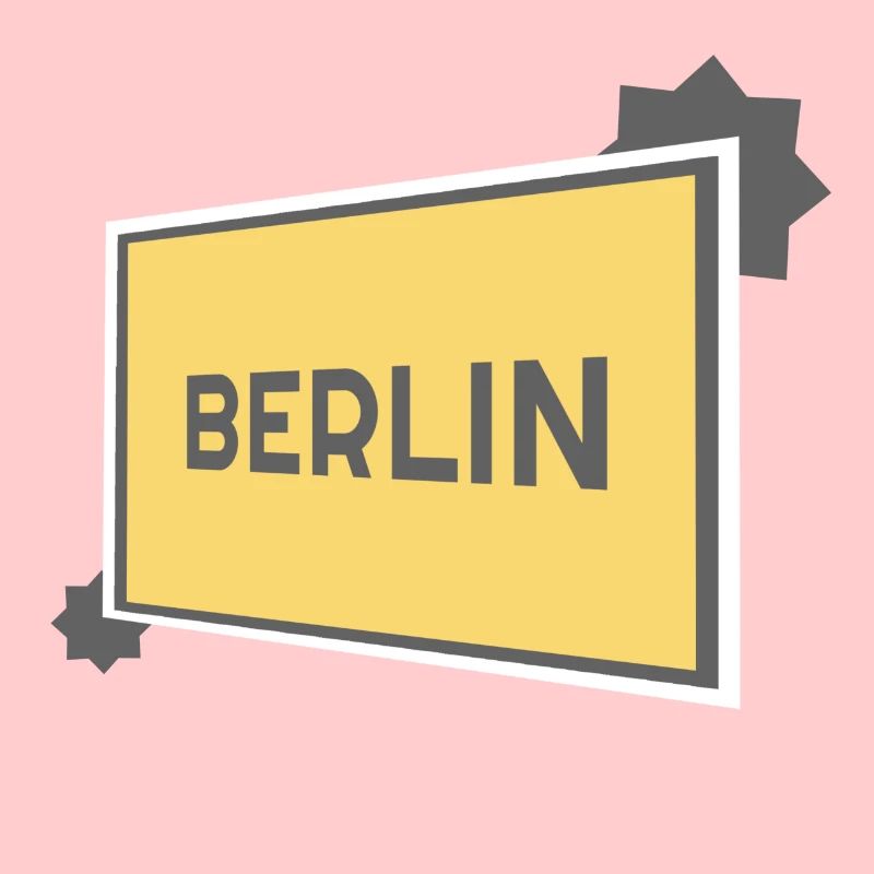Berlin Ortsschild - modern grey