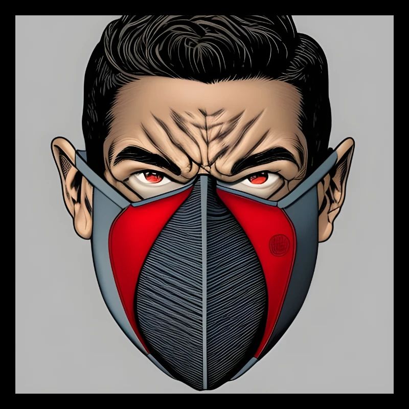 Mann in einer Maske