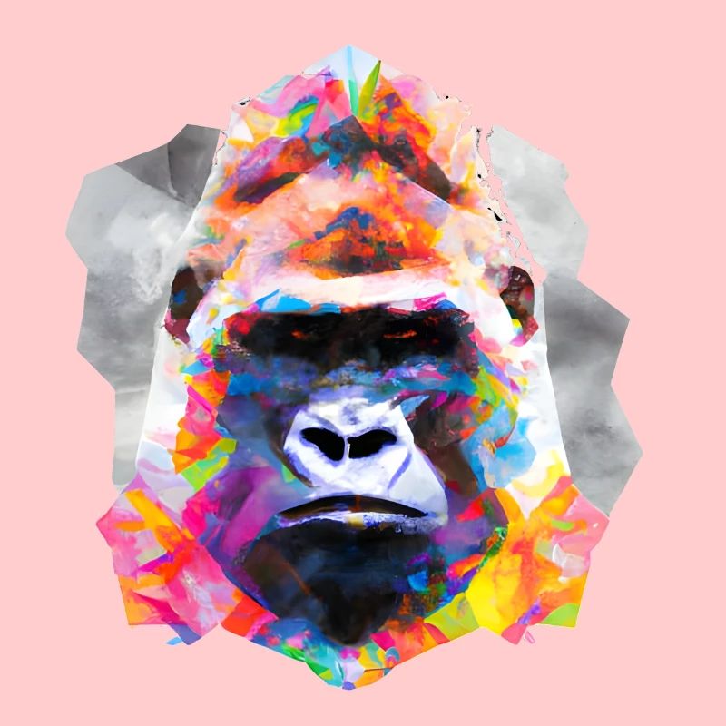 Abstrakter Pride and Power Gorilla