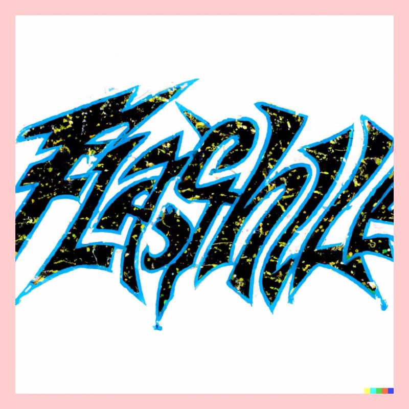 a cool graffiti with a white background