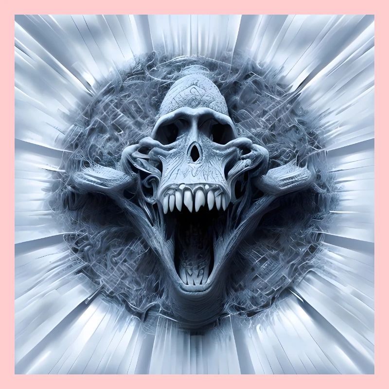 Affenschädel, Monkey Skull, Schädel, Digital Art