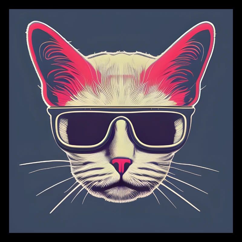 Coole Katze mit Sonnenbrille