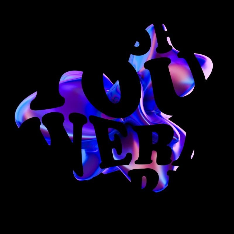 abstraktes 3D design mit lila Elementen