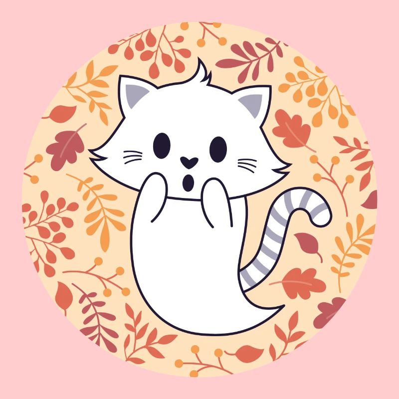 de chat avec motif d’automne