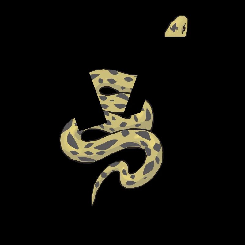 Letter m snake