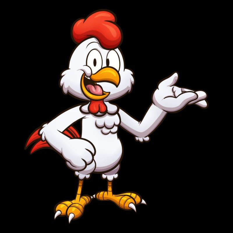 Poulet de dessin animé amical