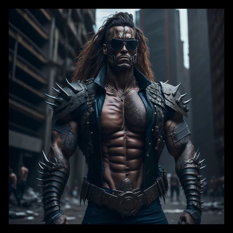Future Cyberpunkt Warrior