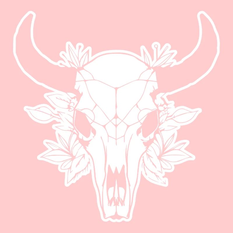 Crâne de vache Boho