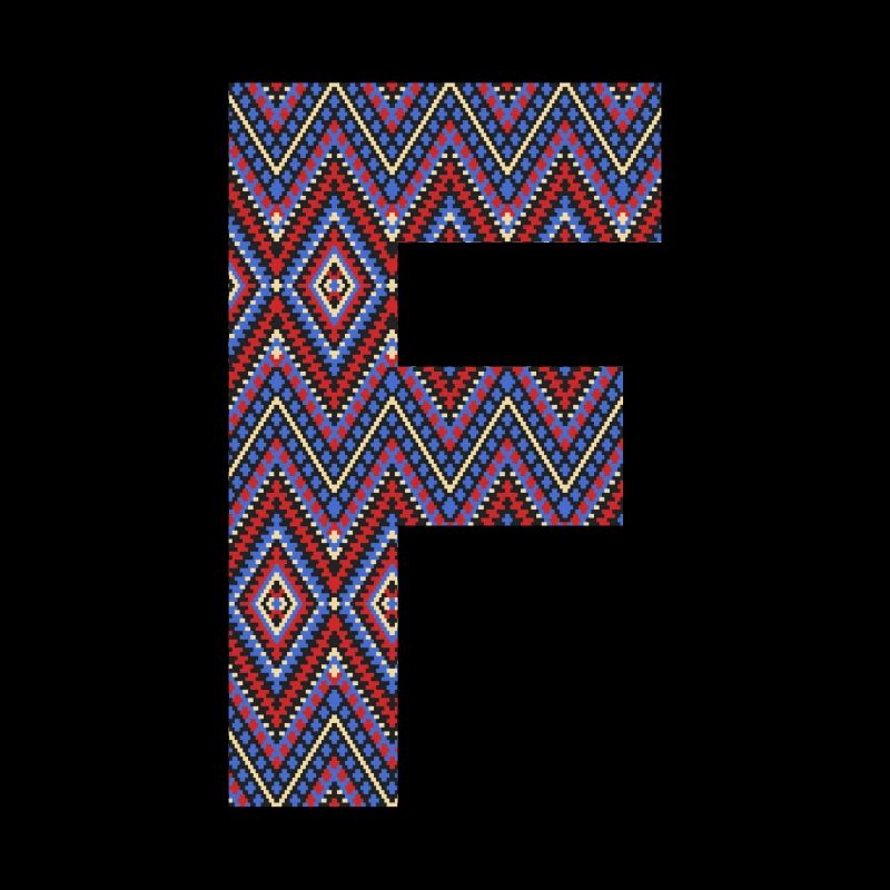 Monogram Letter F- geometric pattern