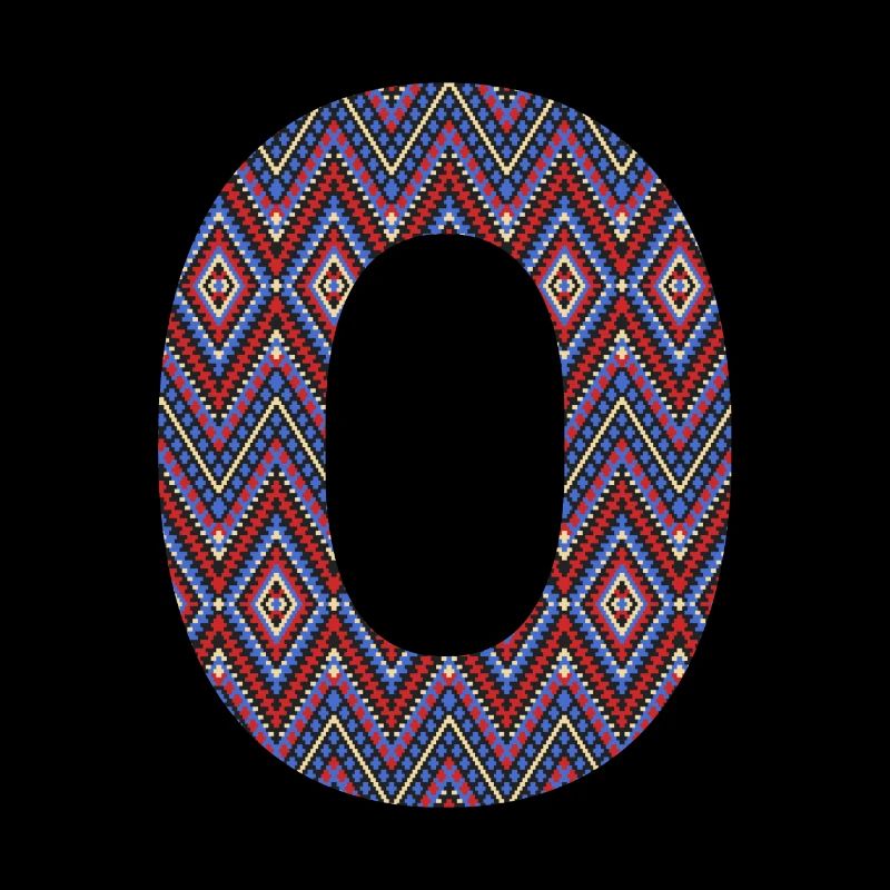 Monogramm Buchstabe O - geometrisches Muster