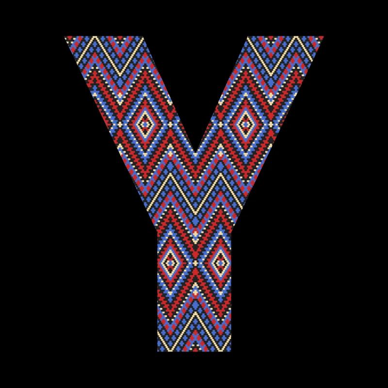 Monogram Letter Y- geometric pattern