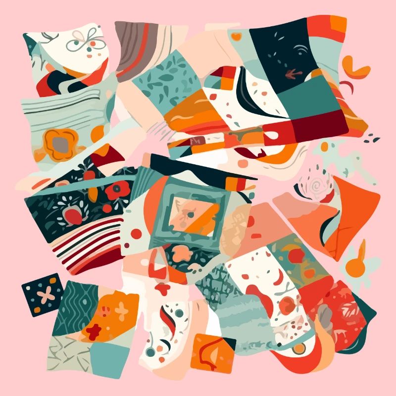 Patchwork aus Stoff