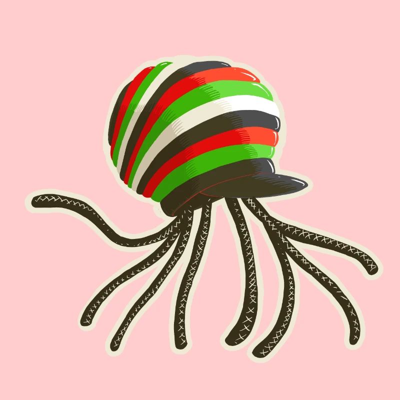 Bonnet reggaeman pieuvre