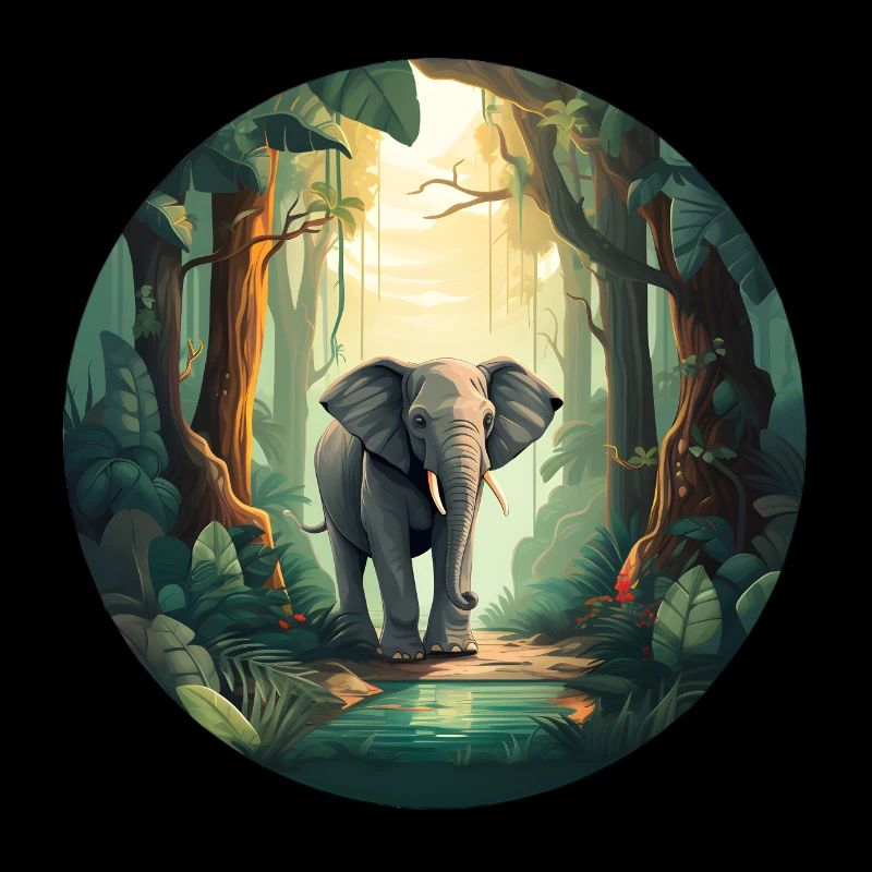Éléphant de la forêt tropicale