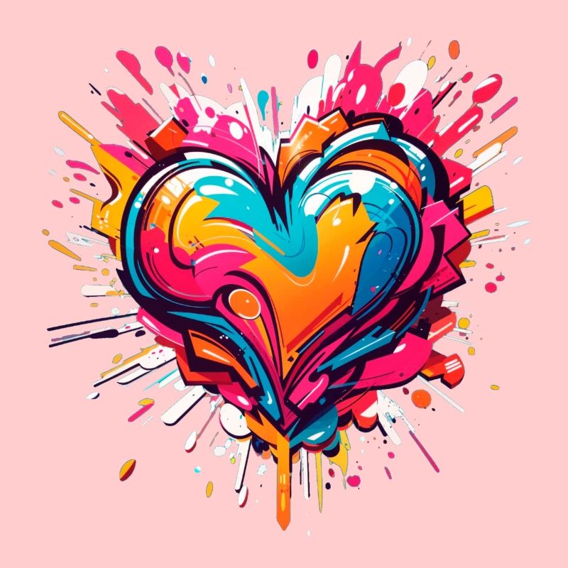 Herz der farbigen Gemälde