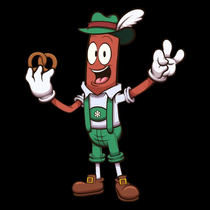 Bratwurst mit Brezel