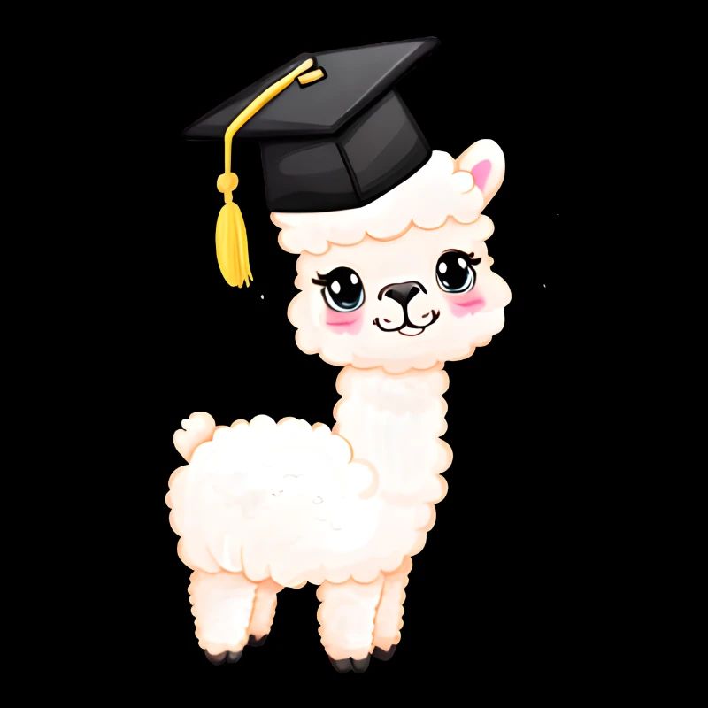 Bachelor Alpaka Absolvent Schulabschluss Studium