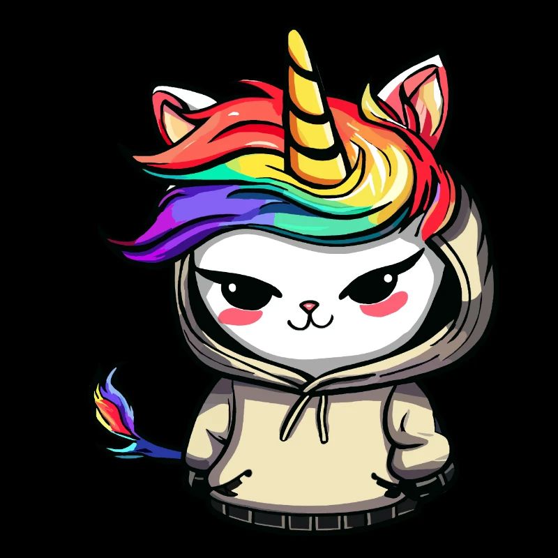 Chat-licorne espiègle