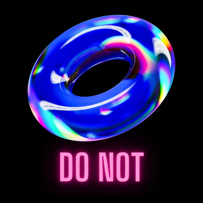 Do Not - leckerer blauer Donut