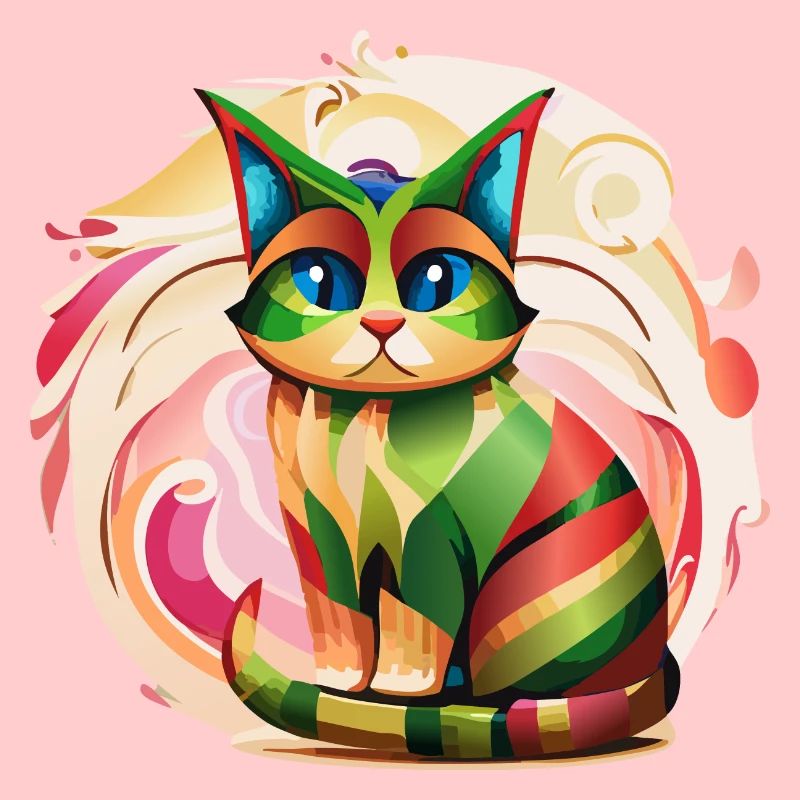 Color Burst Cat