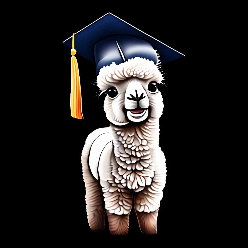 Bachelor Absolvent Schulabschluss Alpaka Studium