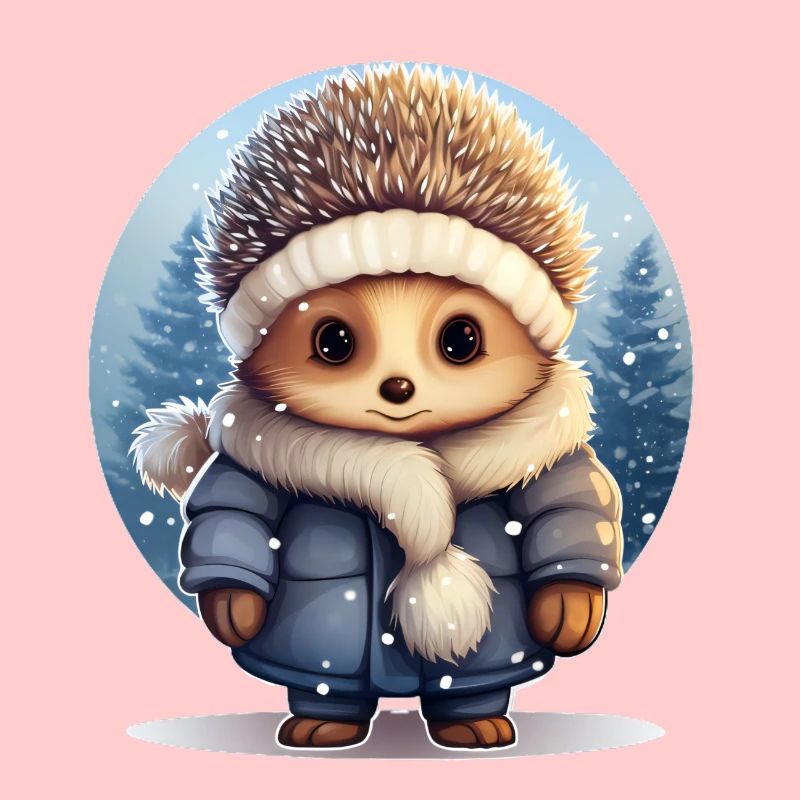 Hérisson dans la neige