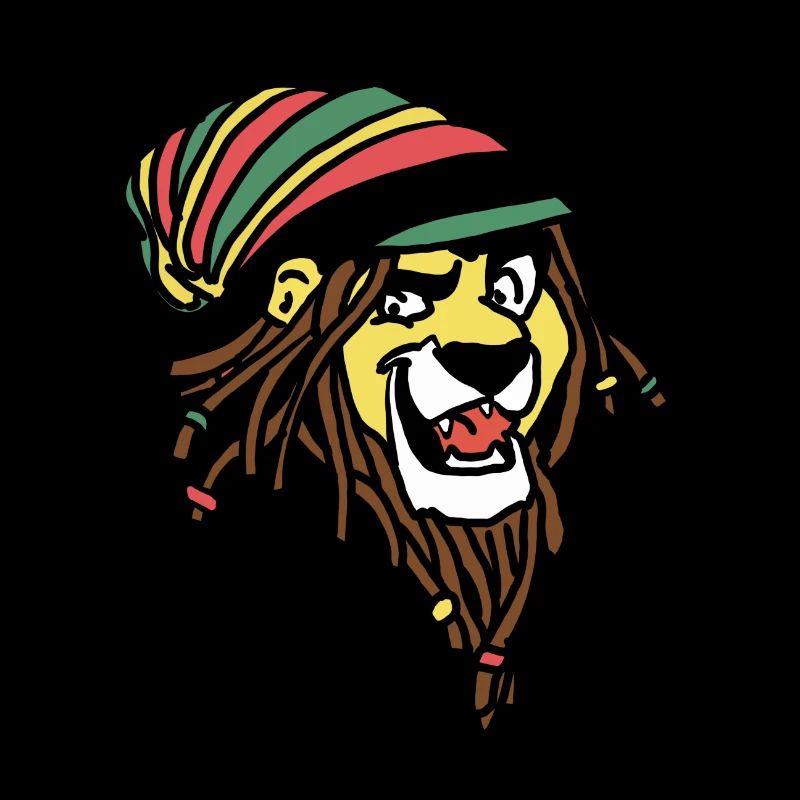 Löwe mit Dreadlocks Rastafari