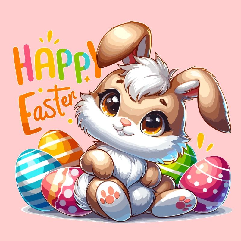 Happy Easter - Easter Bunny Illustration