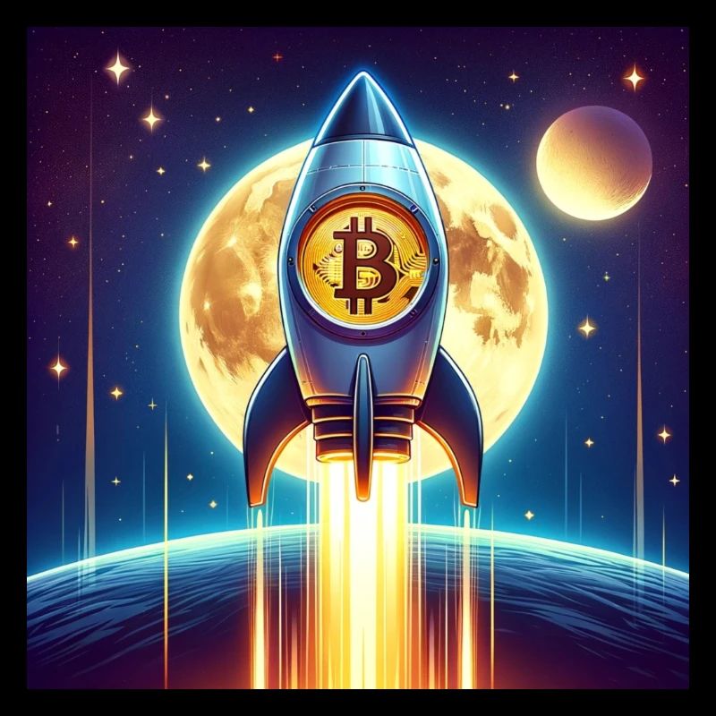 Bitcoin moon rocket