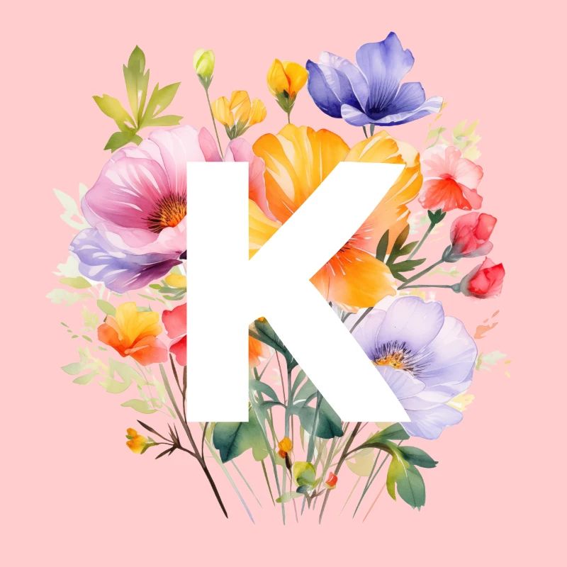 K monogramme, Bouquet coloré