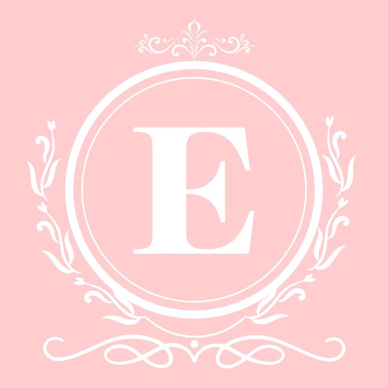 Buchstaben-E-Dekoration