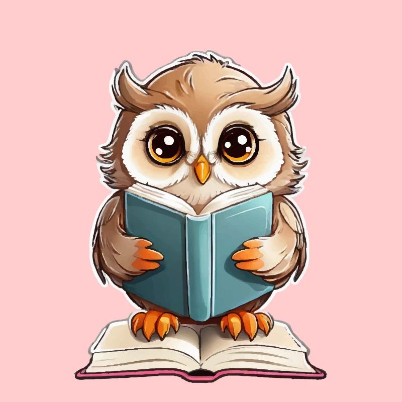 Eule lesen Bücher
