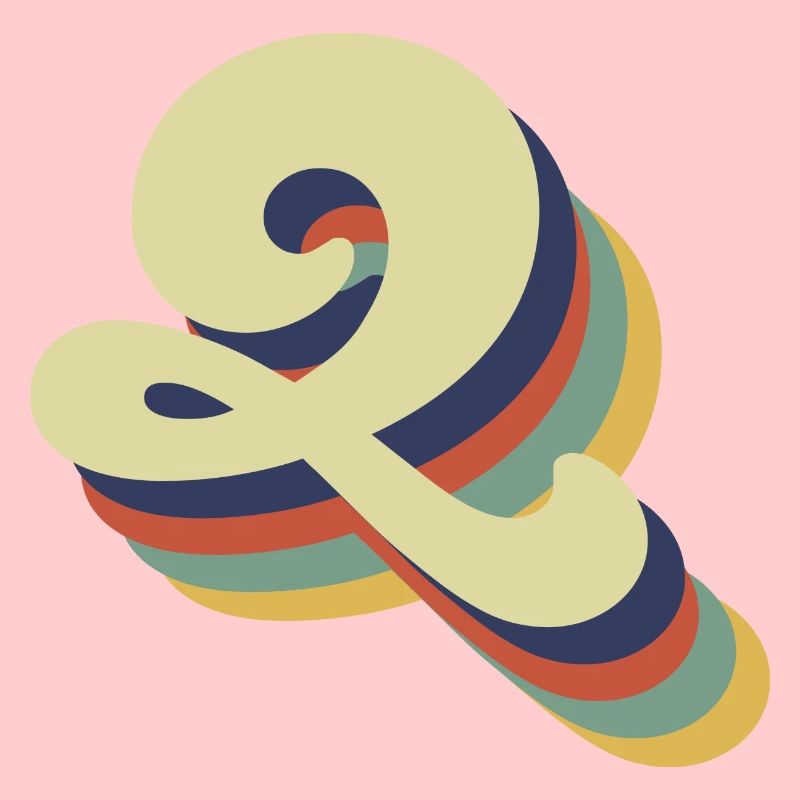 Retro Q Buchstabe